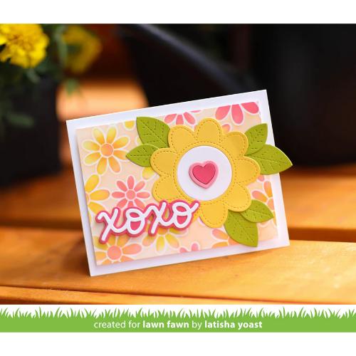 Lawn Fawn - Lawn Clippings - Daisy Bloom Background Stencils