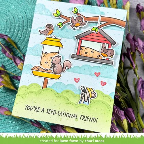 Lawn Fawn - Stamps - Backyard Bird Feeder