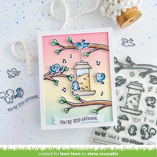 Lawn Fawn - Stamps - Backyard Bird Feeder