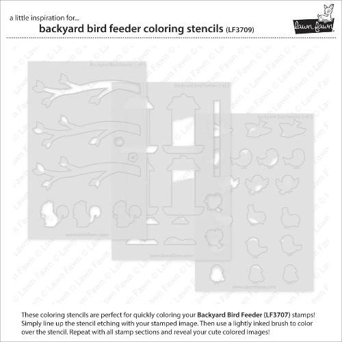 Lawn Fawn - Lawn Clippings - Backyard Bird Feeder Coloring Stencils