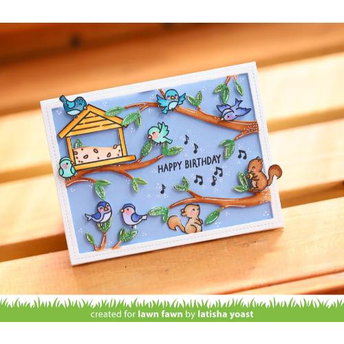 Lawn Fawn - Stamps - Backyard Bird Feeder Add-On