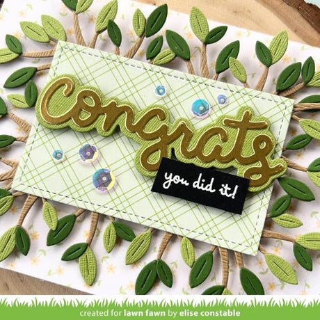 Lawn Fawn - Lawn Cuts - Scripty Congrats Outline Add-On Die