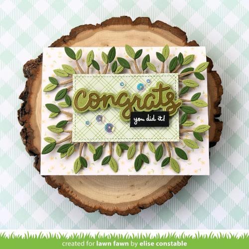 Lawn Fawn - Lawn Cuts - Scripty Congrats Outline Add-On Die