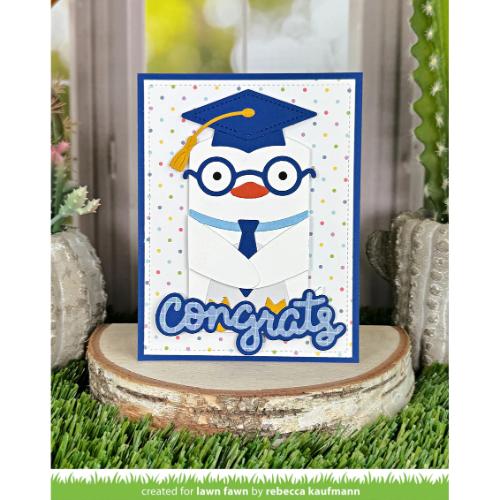 Lawn Fawn - Lawn Cuts - Scripty Congrats Outline Add-On Die