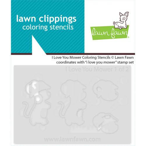 Lawn Fawn - Lawn Clippings - I Love You Mower Coloring Stencils