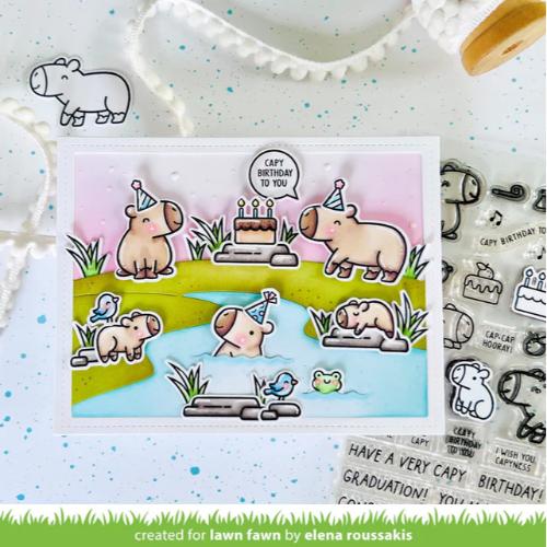 Lawn Fawn - Stamps - Capybaras! Add-On