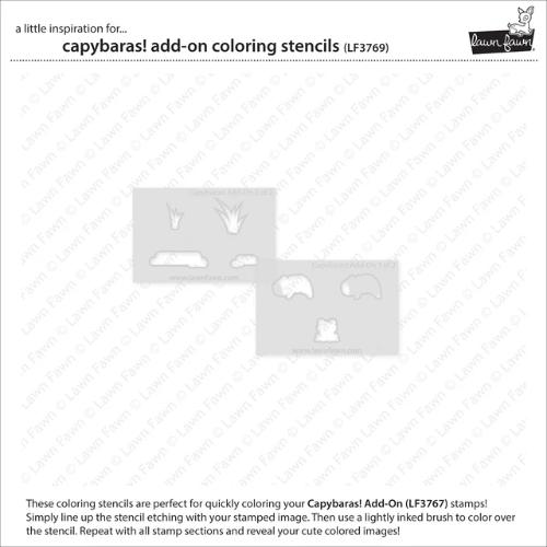 Lawn Fawn - Lawn Clippings - Capybaras! Add-On Coloring Stencils