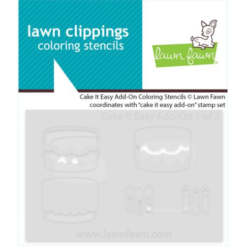 Lawn Fawn - Lawn Clippings - Cake It Easy Add-On Coloring Stencils