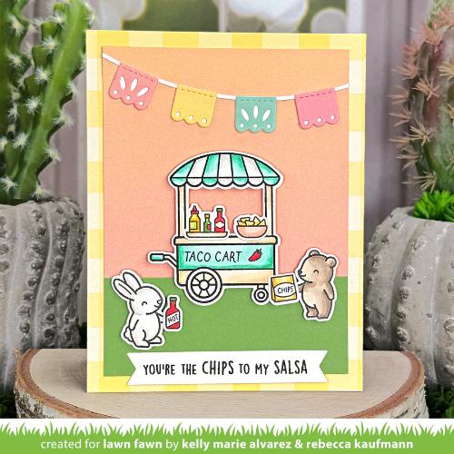 Lawn Fawn - Stamps - Treat Cart Sentiment Add-On: Tacos