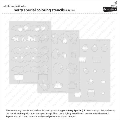 Lawn Fawn - Lawn Clippings - Berry Special Coloring Stencils