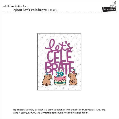 Lawn Fawn - Lawn Cuts - Giant Let's Celebrate Die