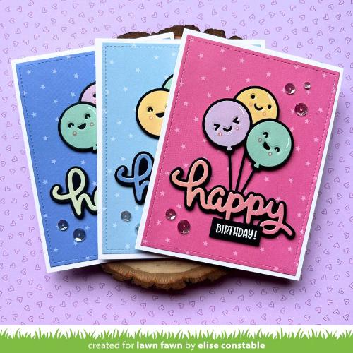 Lawn Fawn - Lawn Cuts - Scripty Happy Outline Add-On Die