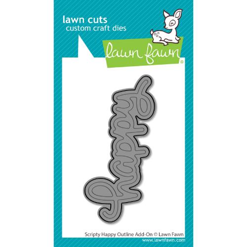 Lawn Fawn - Lawn Cuts - Scripty Happy Outline Add-On Die