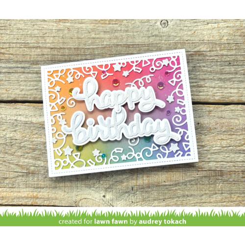 Lawn Fawn - Lawn Cuts - Scripty Birthday Outline Add-On Die
