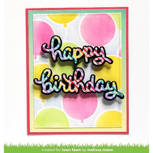 Lawn Fawn - Lawn Cuts - Scripty Birthday Outline Add-On Die