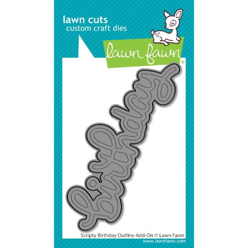 Lawn Fawn - Lawn Cuts - Scripty Birthday Outline Add-On Die