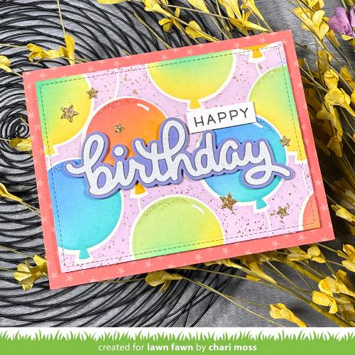 Lawn Fawn - Lawn Clippings - Balloon Background Stencils