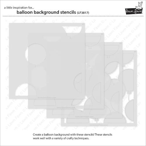 Lawn Fawn - Lawn Clippings - Balloon Background Stencils