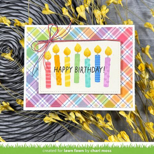 Lawn Fawn - Lawn Clippings - Birthday Candles Stencils