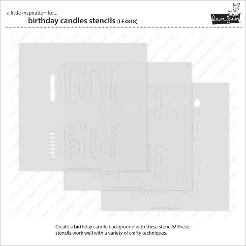 Lawn Fawn - Lawn Clippings - Birthday Candles Stencils