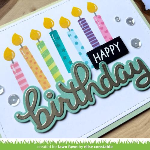 Lawn Fawn - Lawn Clippings - Birthday Candles Stencils