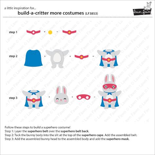 Lawn Fawn - Lawn Cuts - Build-A-Critter More Costumes Dies