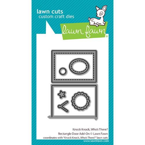 Lawn Fawn - Lawn Cuts - Knock, Knock, Who's There? Rectangle Door Add-On Dies