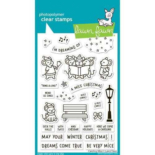 Lawn Fawn - Stamps - Caroling Mice