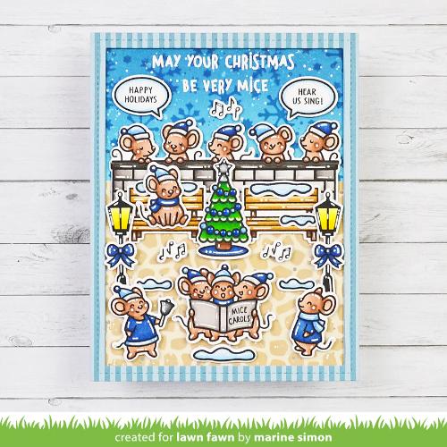 Lawn Fawn - Stamps - Caroling Mice