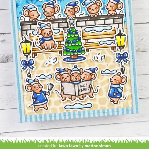 Lawn Fawn - Stamps - Caroling Mice