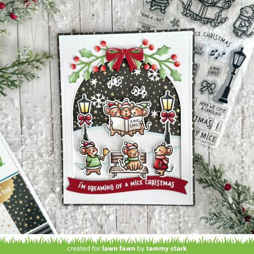 Lawn Fawn - Stamps - Caroling Mice