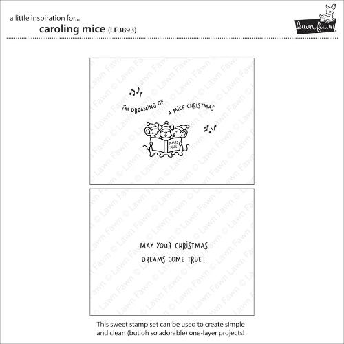 Lawn Fawn - Stamps - Caroling Mice