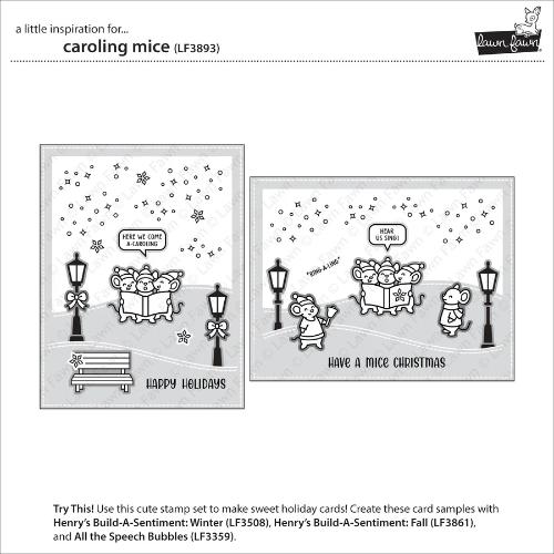 Lawn Fawn - Stamps - Caroling Mice