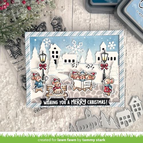 Lawn Fawn - Stamps - Caroling Mice