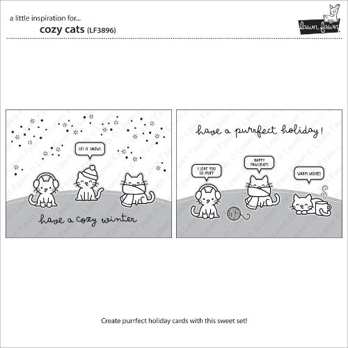 Lawn Fawn - Stamps - Cozy Cats