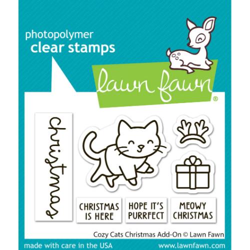 Lawn Fawn - Stamps - Cozy Cats Christmas Add-On