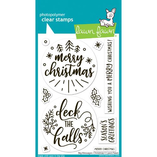 Lawn Fawn - Stamps - Big Messages: Christmas