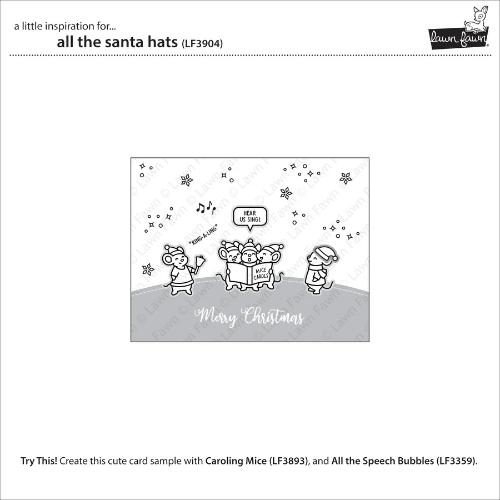 Lawn Fawn - Stamps - All the Santa Hats