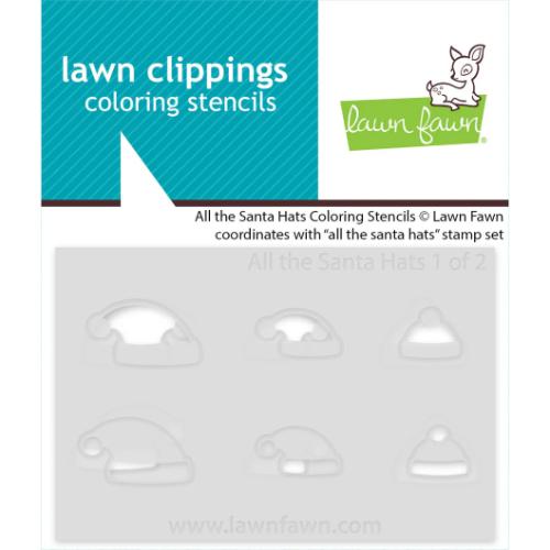 Lawn Fawn - Lawn Clippings - All the Santa Hats Coloring Stencils
