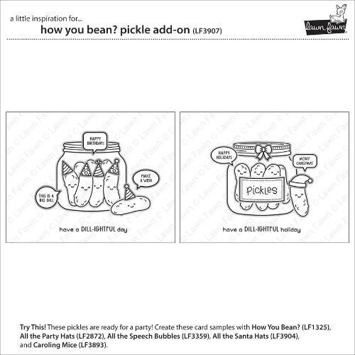Lawn Fawn - Stamps - How You Bean? Pickle Add-On