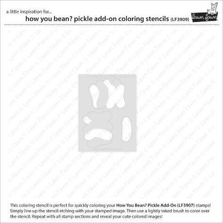 Lawn Fawn - Lawn Clippings - How You Bean? Pickle Add-On Coloring Stencil