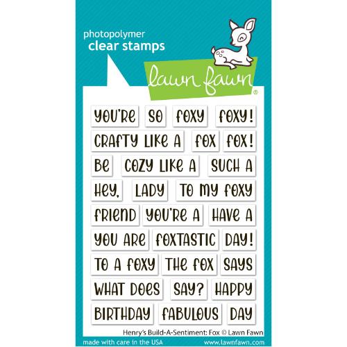 Lawn Fawn - Stamps - Henry's Build-A-Sentiment: Fox