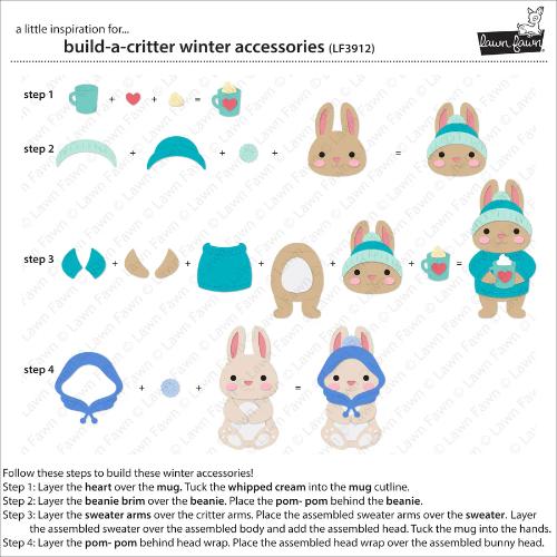 Lawn Fawn - Lawn Cuts - Build-A-Critter Winter Accessories Dies