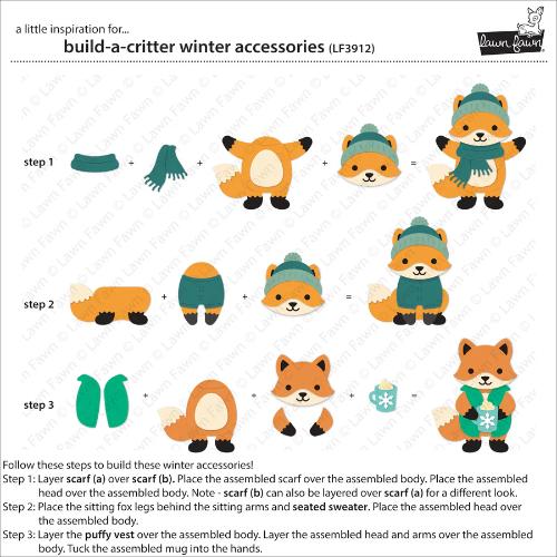 Lawn Fawn - Lawn Cuts - Build-A-Critter Winter Accessories Dies