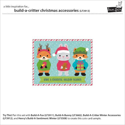 Lawn Fawn - Lawn Cuts - Build-A-Critter Christmas Accessories Dies