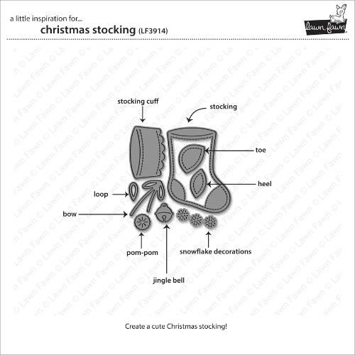 Lawn Fawn - Lawn Cuts - Christmas Stocking Dies