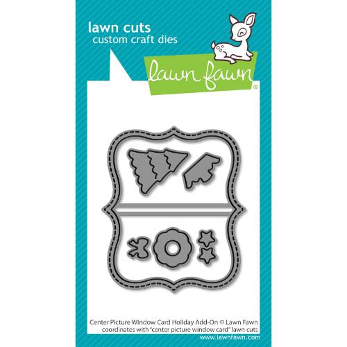 Lawn Fawn - Lawn Cuts - Center Picture Window Card Holiday Add-On Dies