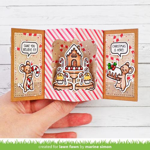 Lawn Fawn - Lawn Cuts - Center Picture Window Card Holiday Add-On Dies