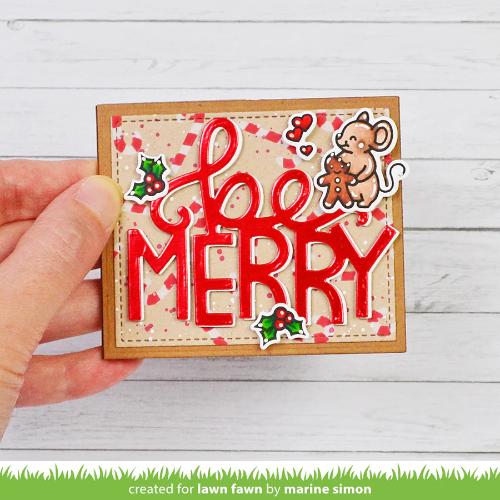Lawn Fawn - Lawn Cuts - Center Picture Window Card Holiday Add-On Dies