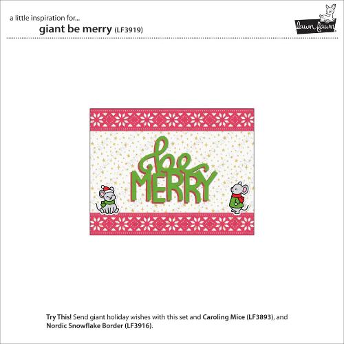Lawn Fawn - Lawn Cuts - Giant Be Merry Die